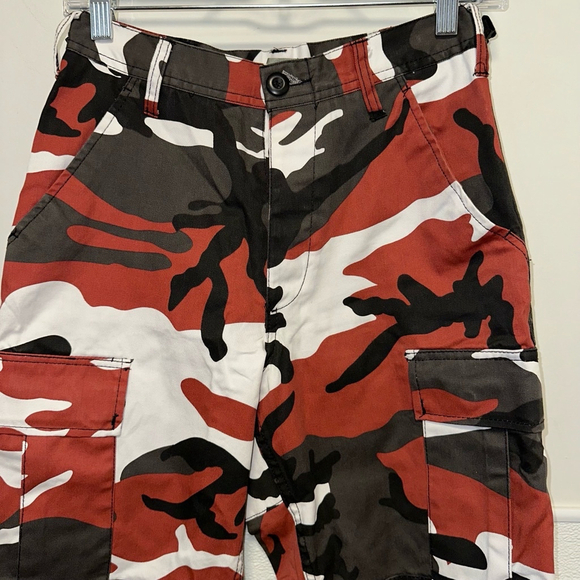 Rothco Military Style Cargo Pants BDU Camo Size Extra Small Red Black White - Picture 2 of 13